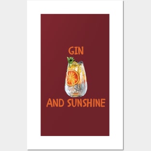 Gin and sunshine Posters and Art